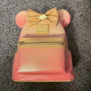 Disney Cruise Line Peach Ombre Ears & Loungefly Sequin Backpack DCL